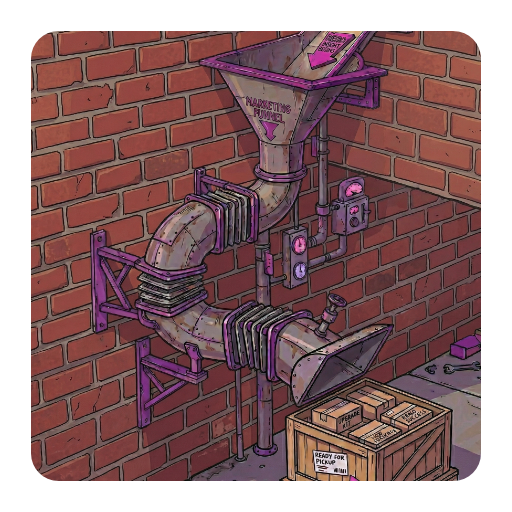 Marketing Funnel Chute that outlines the touchpoint journey.